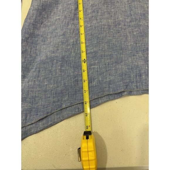 Tutu&lilli Linen Boxy Tunic Blouse Blue Women Xs/S Oversized Made USA - Picture 10 of 10